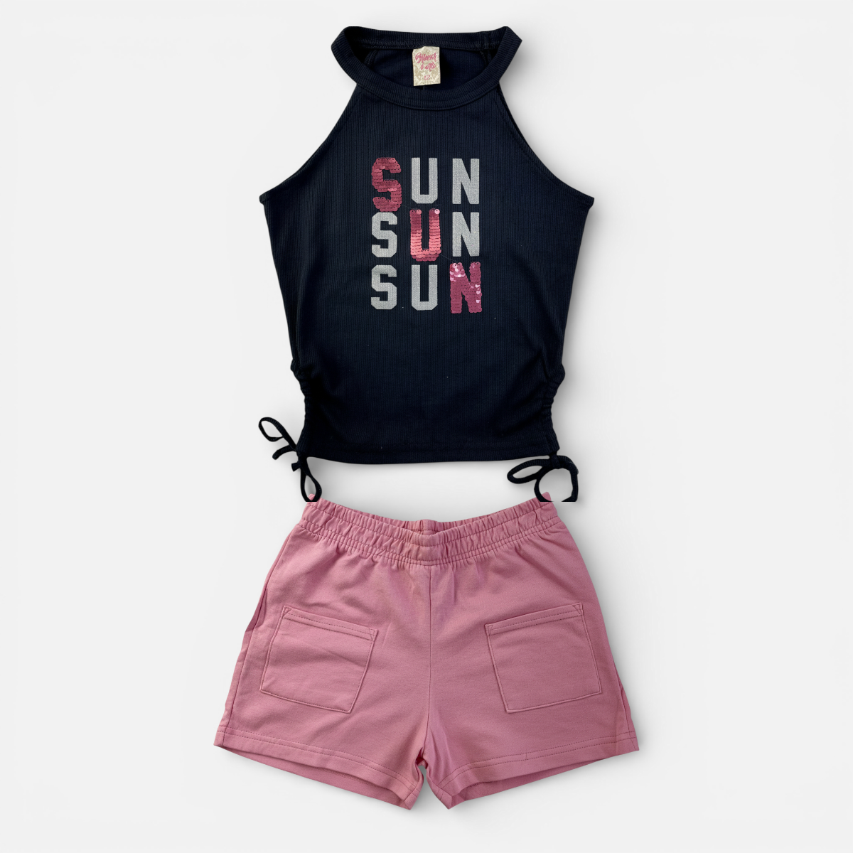 Conjunto Feminino Infantil Brincar e Arte Sun Sun Sun