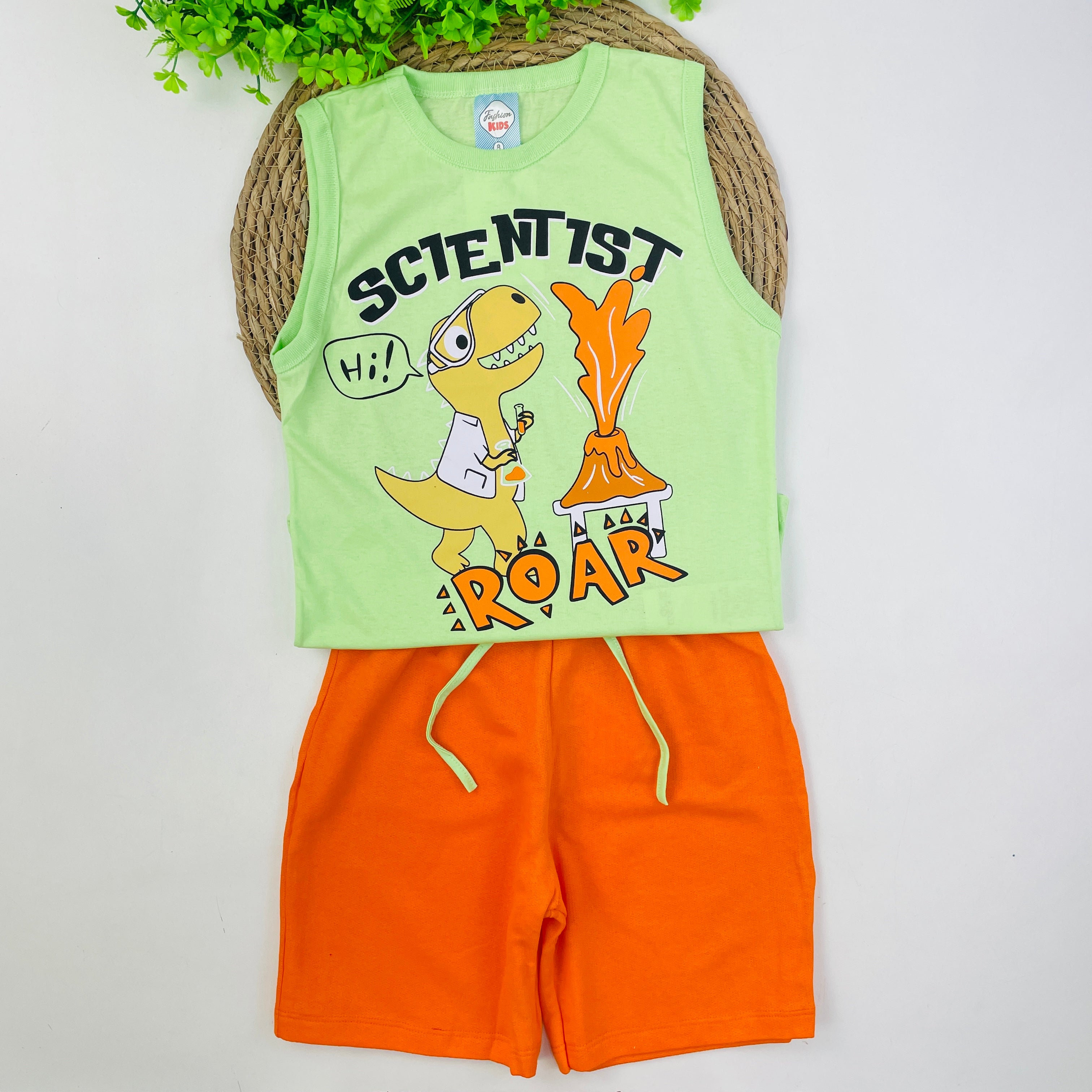 Conjunto Fashion Kids Infantil Masculino Scientist Roar