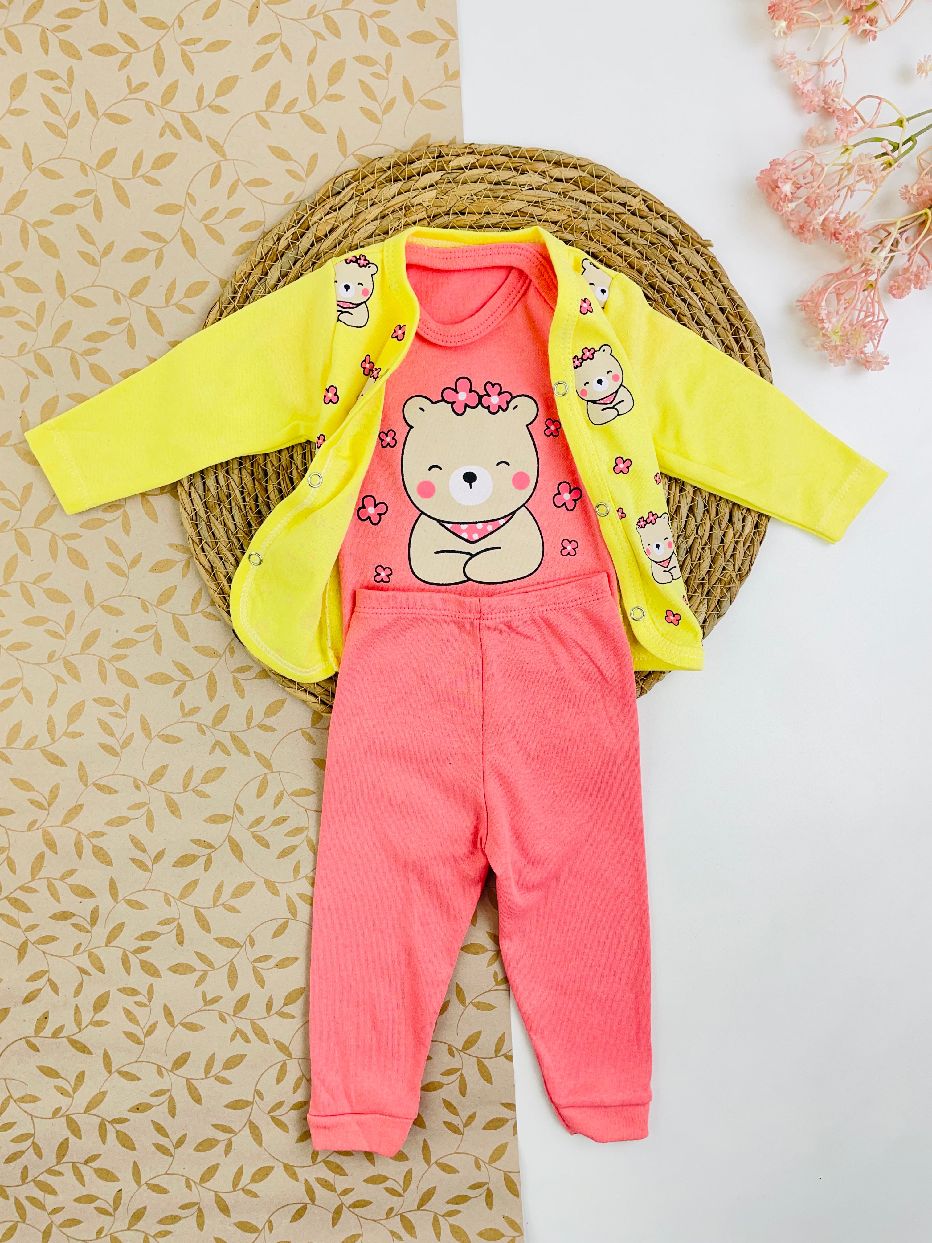 Conjunto Bichinhos Ursinha 3 Peças