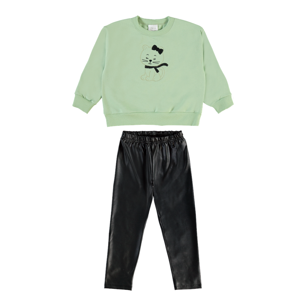 Conjunto Infantil Feminino Pulla Bulla Gatinha - Conforto, Estilo Moderno e Atitude