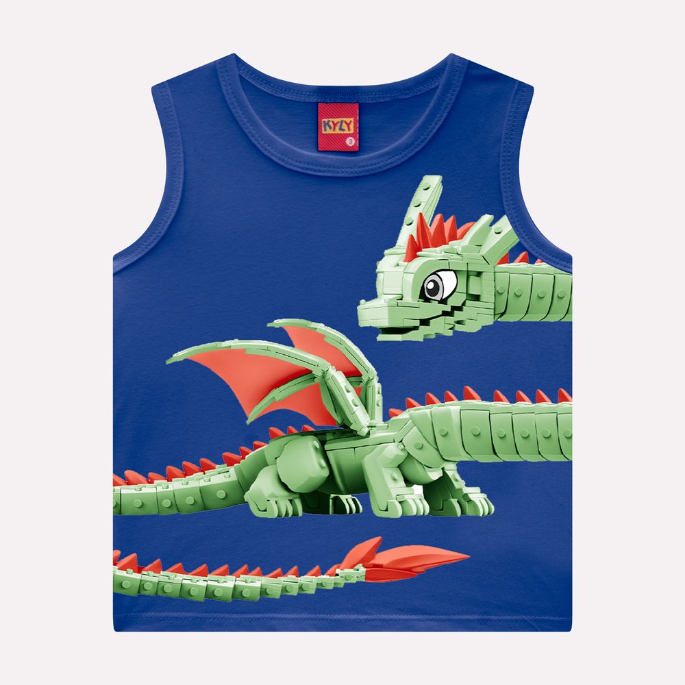 Regata Infantil Masculina Kyly Dragões Legos