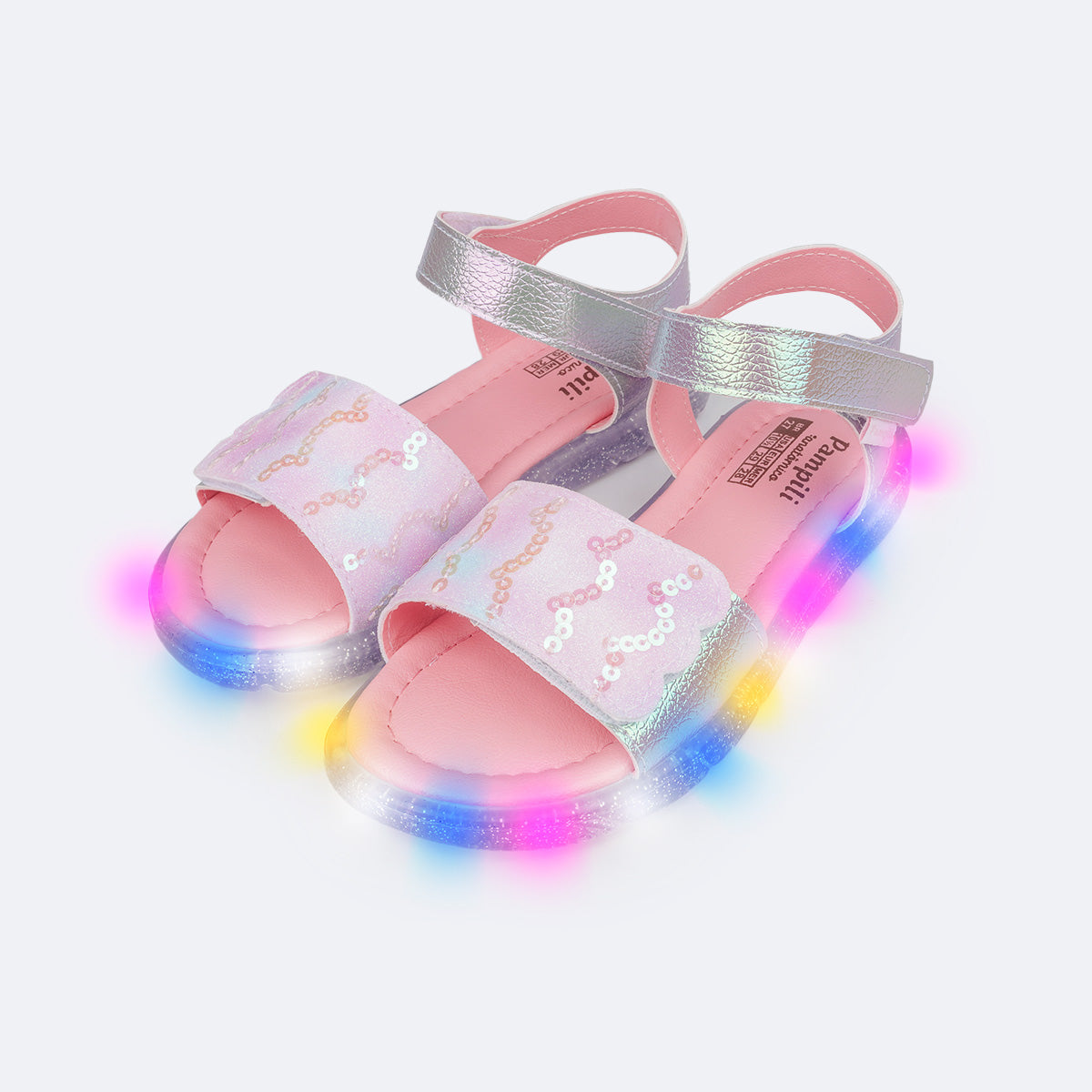 Sandália Infantil Pampili Lulli Led Sereia