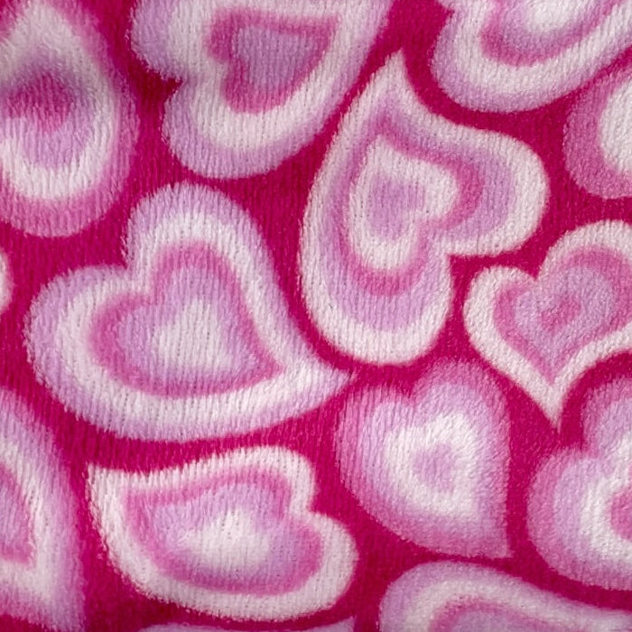 Manta Amiga Cegonha Corações em Microfibra – Rosa 100x70cm