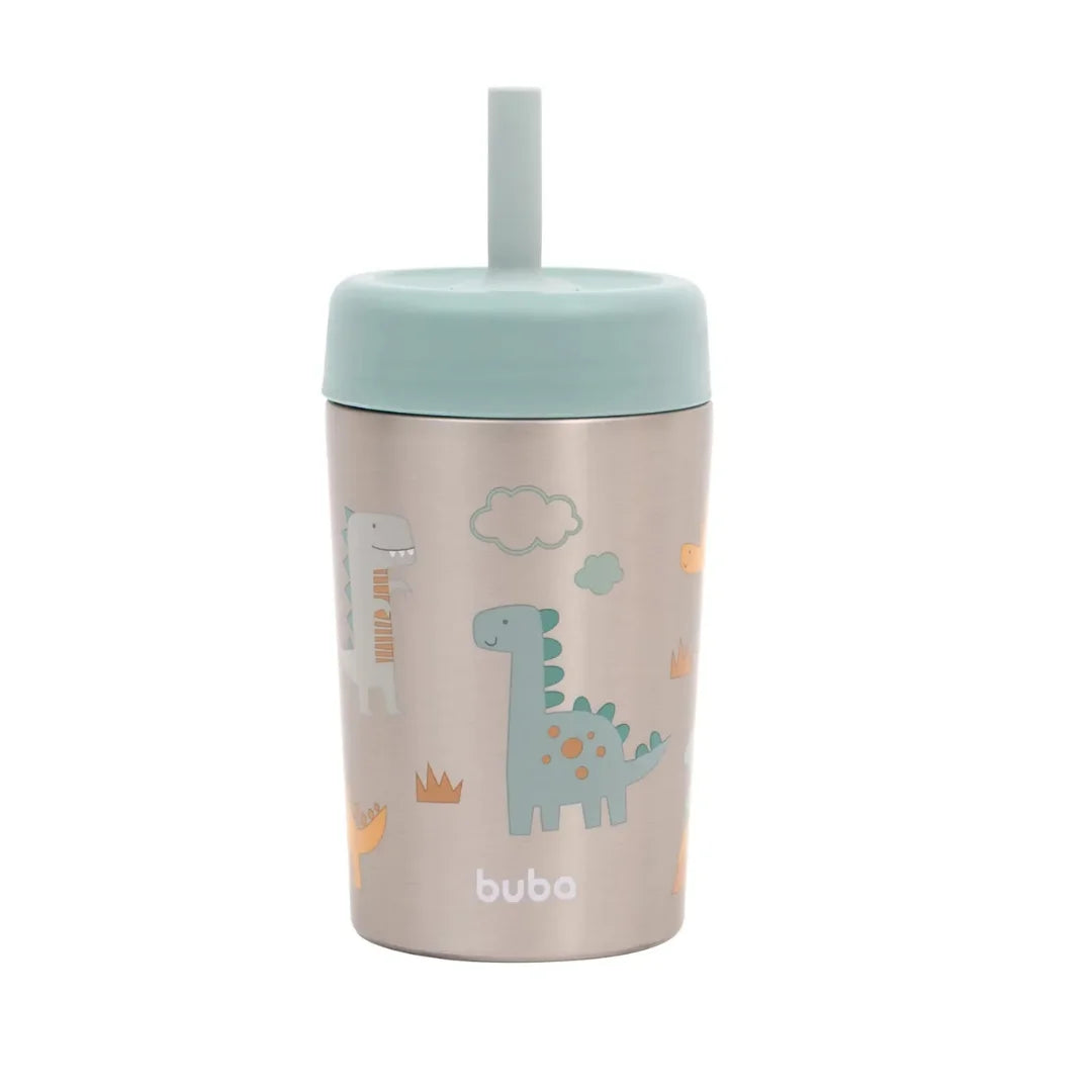 Copo Térmico Buba Parede Dupla Magic com Canudo Antivazamento 320ml +3A