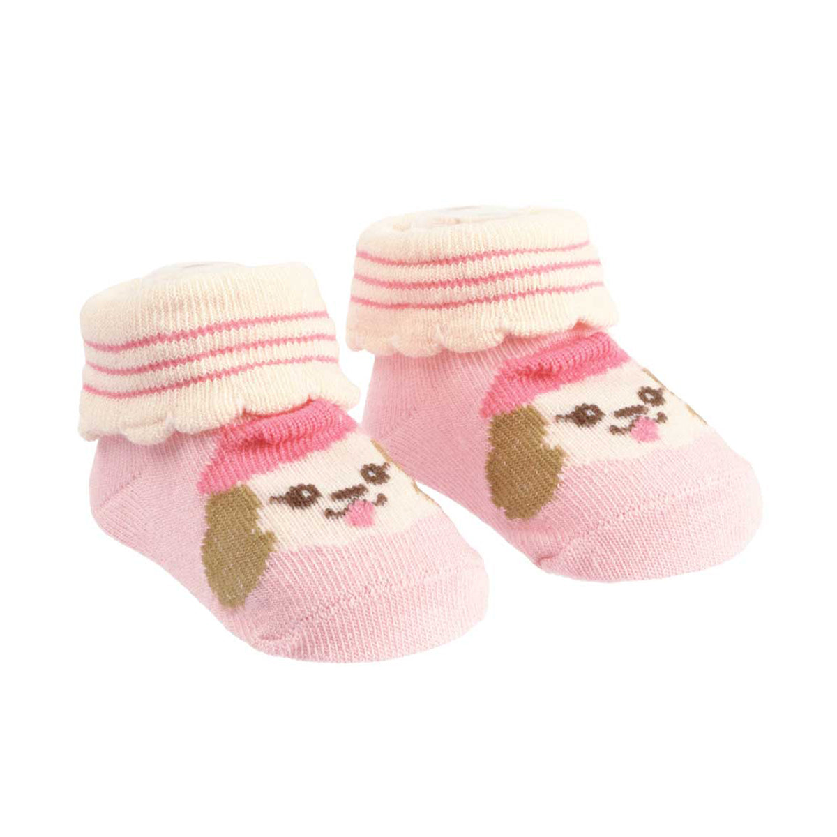 Meia Infantil Feminina Pimpolho Lúdica com Detalhes 3D Recém-Nascido