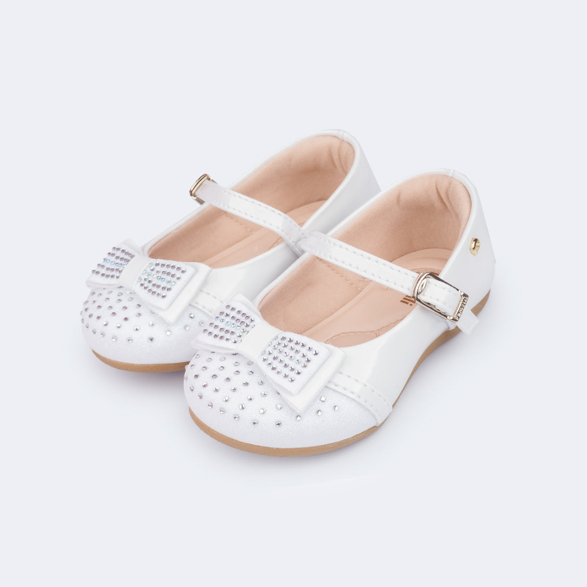 Sapato Pampili Angel Laço Duplo Glitter E Strass