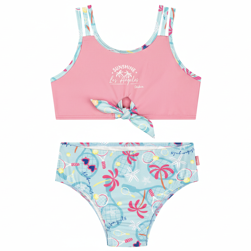 Biquíni Infantil Kamylus Tchibum Sunshine Los Angeles UV50+ – Moda Praia