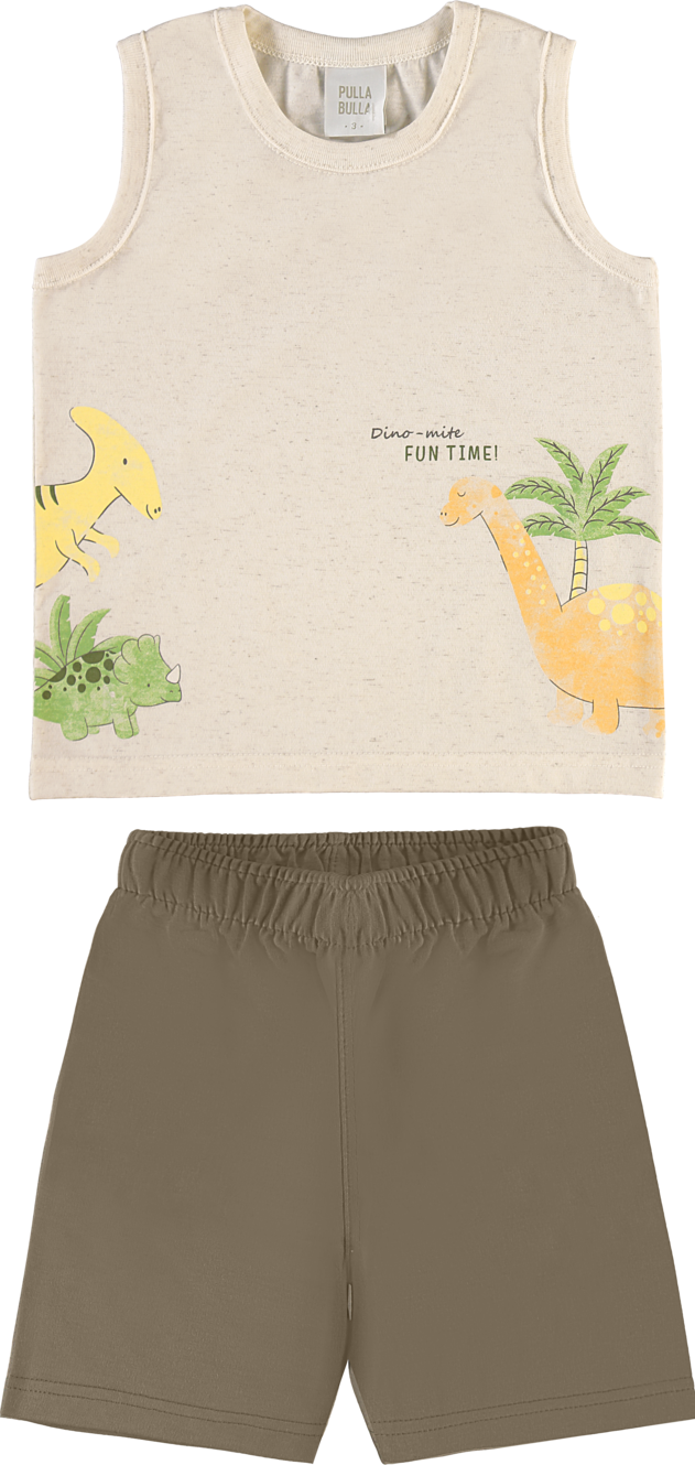 Conjunto Infantil Masculino Pulla Bulla Dino Mite Fun Time – Conforto e Estilo para o Dia a Dia