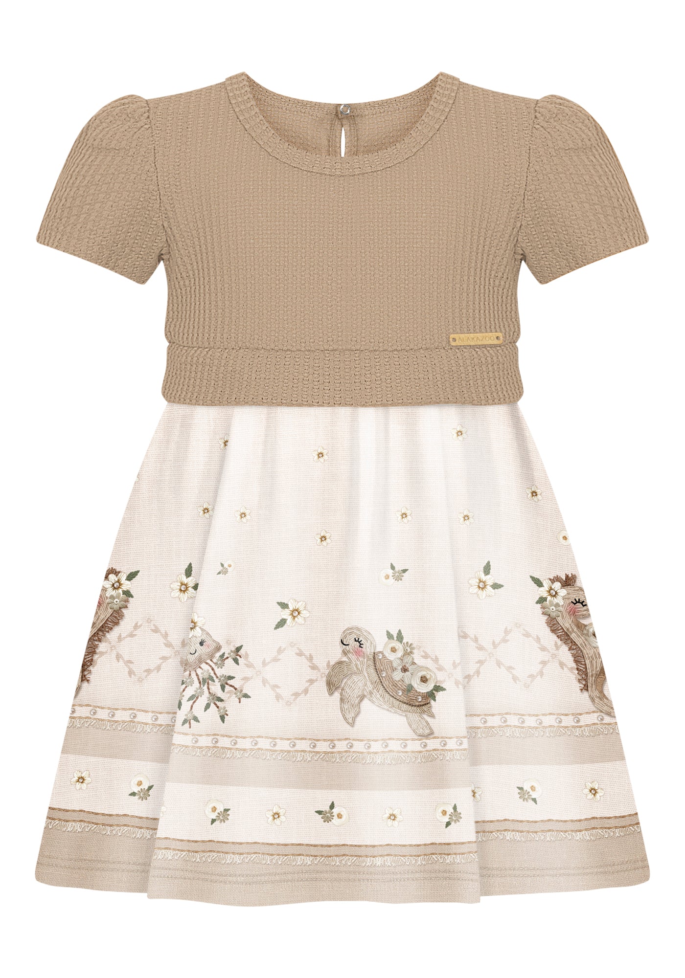Vestido Infantil Alakazoo Tartaruga e Polvo