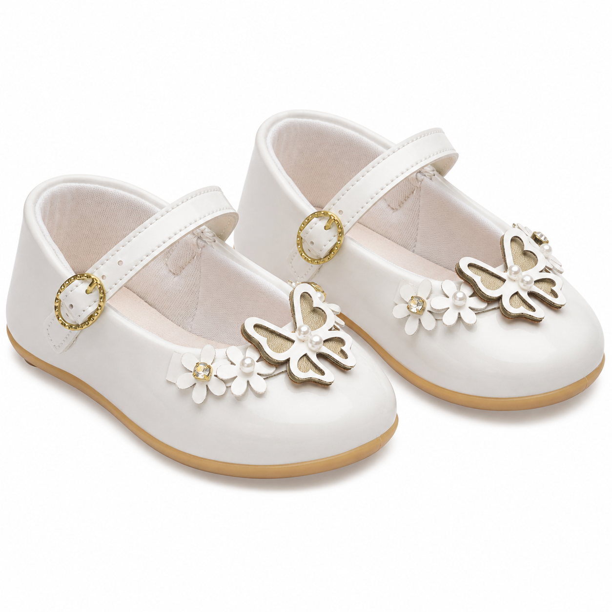 Sapatilha Infantil Batizado Flora Pimpolho Fases 2 e 3
