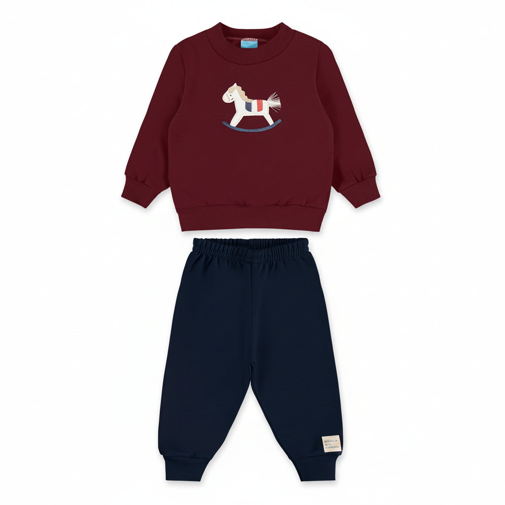 Conjunto Moletom Infantil Masculino Kamylus Cavalinho de Balanço