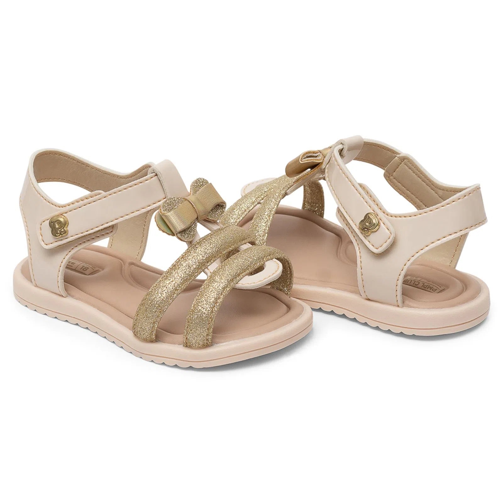 Sandalia Feminina Pimpolho Infantil Lacinho Glitter