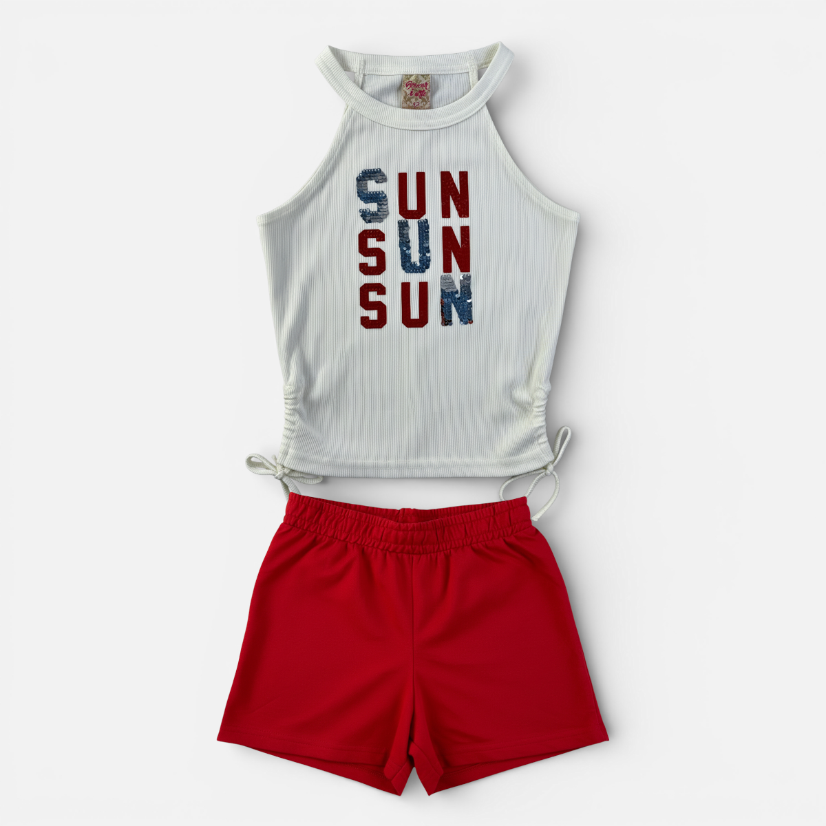 Conjunto Feminino Infantil Brincar e Arte Sun Sun Sun