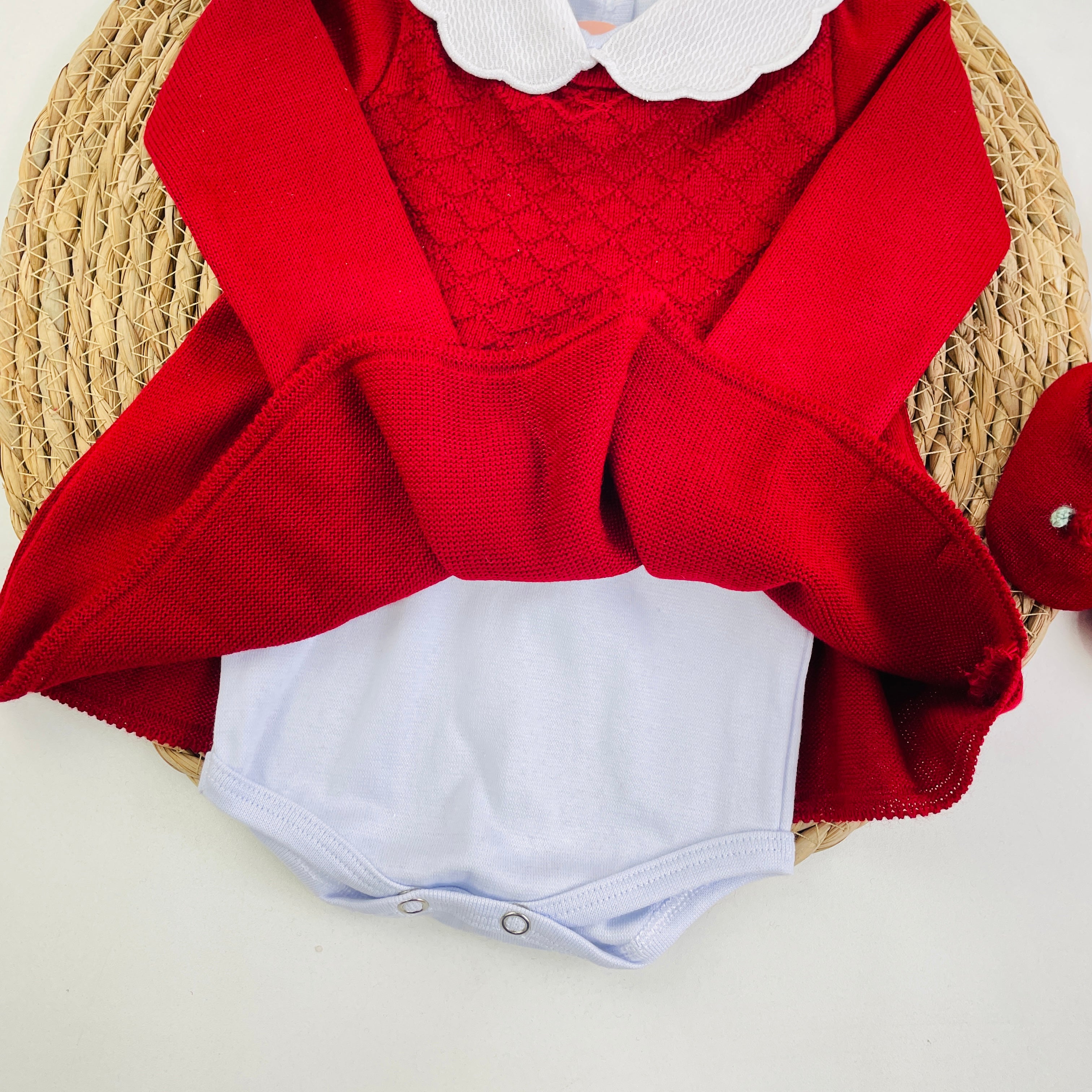 Kit Vestidinho Sanches Baby Em Tricot 4 Peças