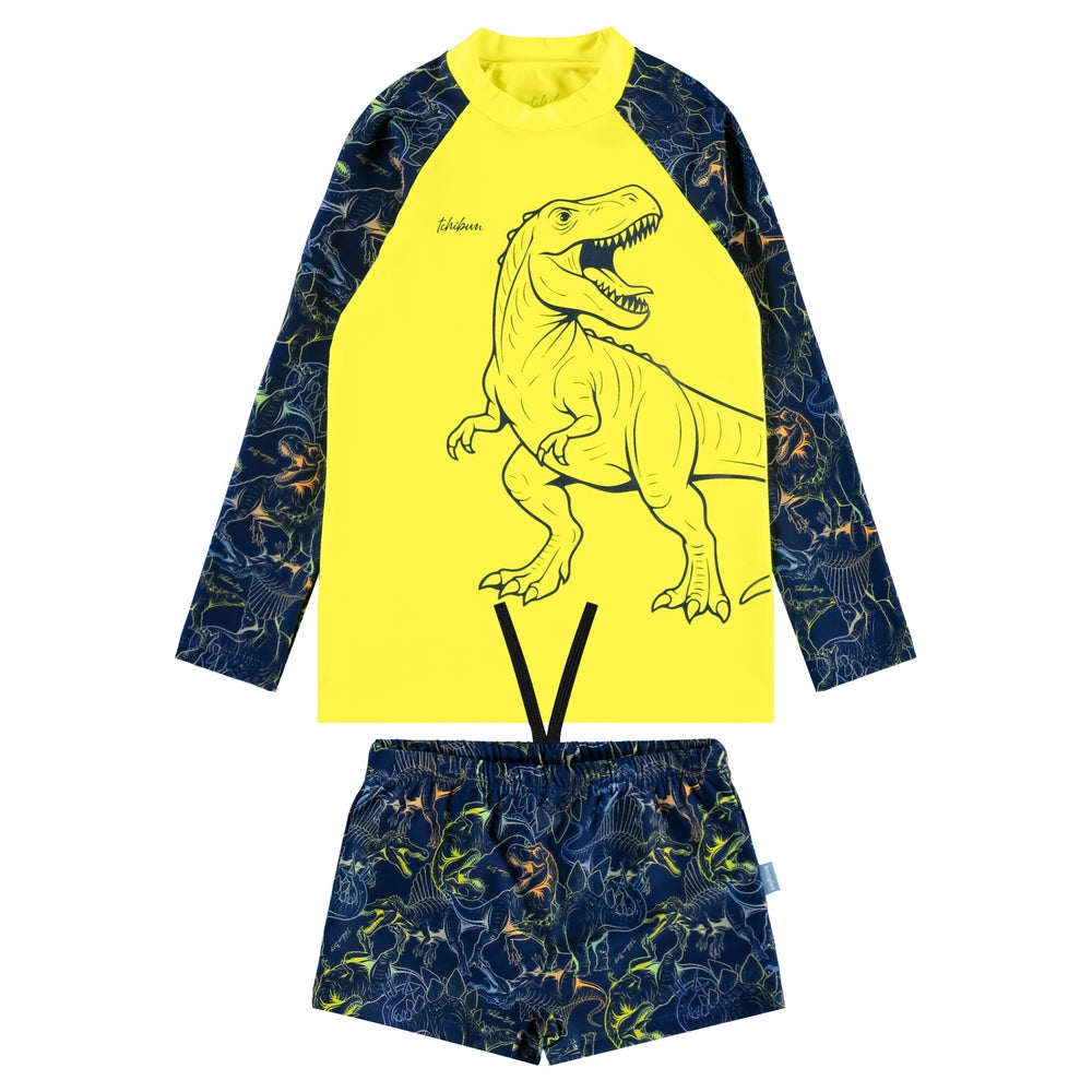 Conjunto Masculino Kamylus Tchibum Dinossauro UV50+ Dry Fit