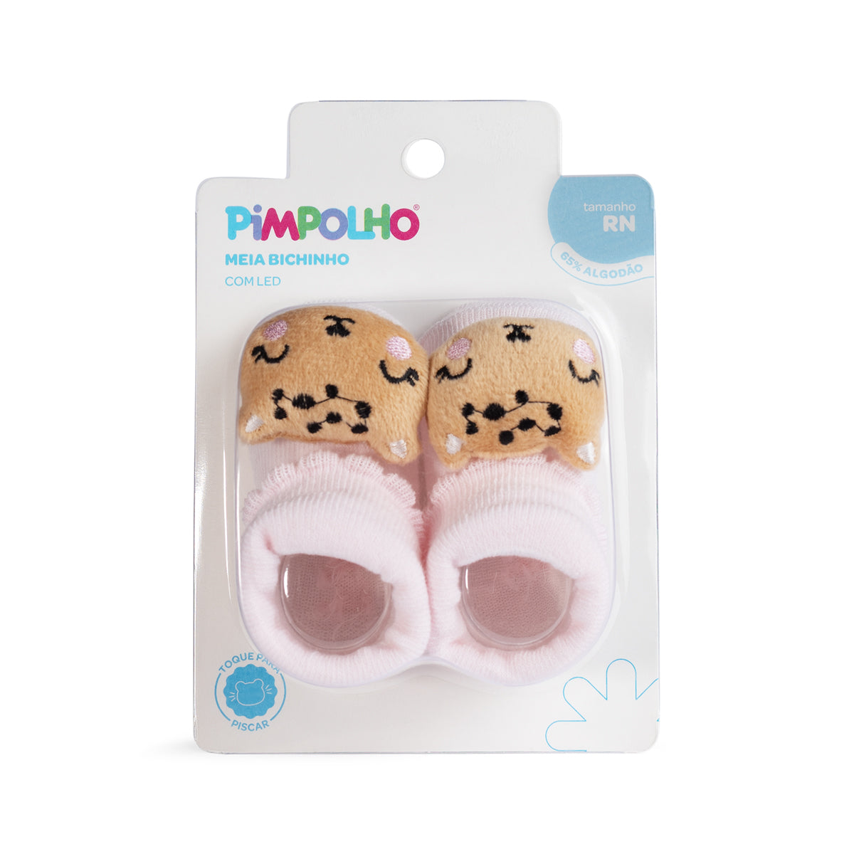 Meia Infantil Feminina Pimpolho Bichinho com LED Interativo RN
