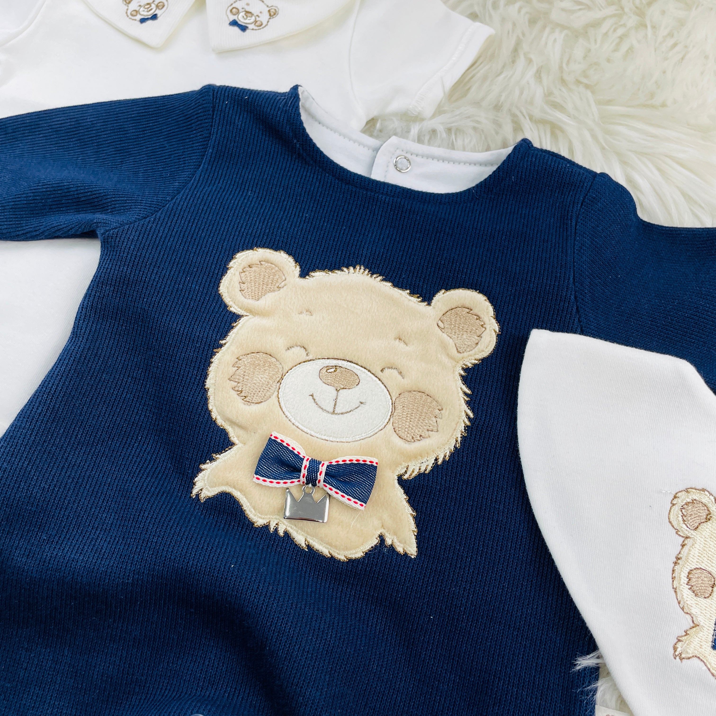 Saída De Maternidade Pipoquinhas Baby Urso Gravata 5 Peças