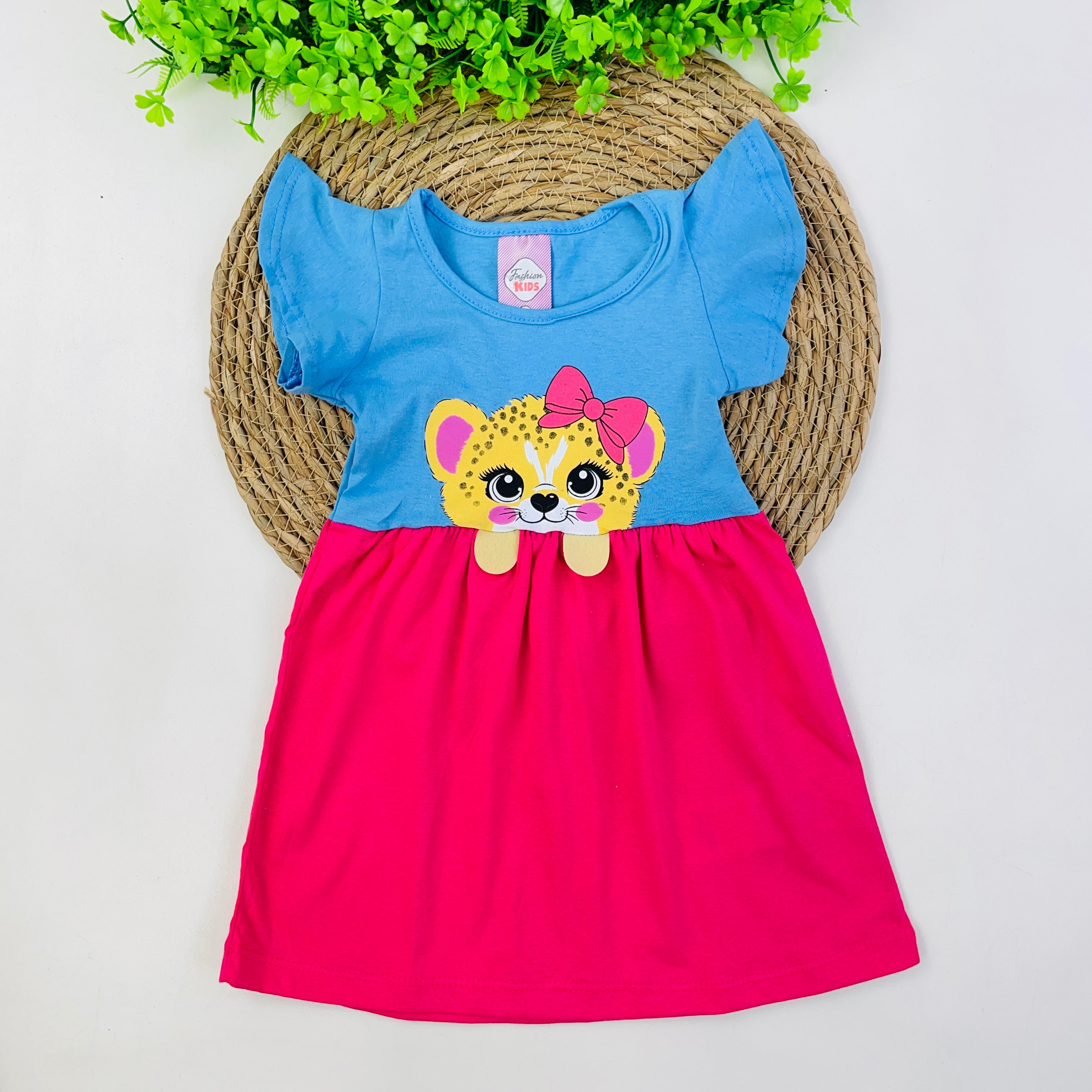 Vestido Fashion Kids Infantil Menina Oncinha