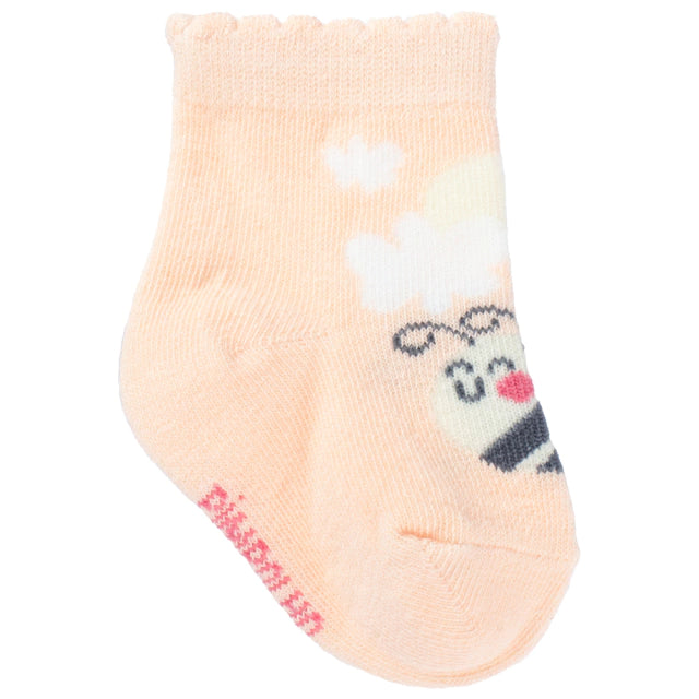 Meia Colorida Cano Alto Pimpolho Abelha Laranja 00/15