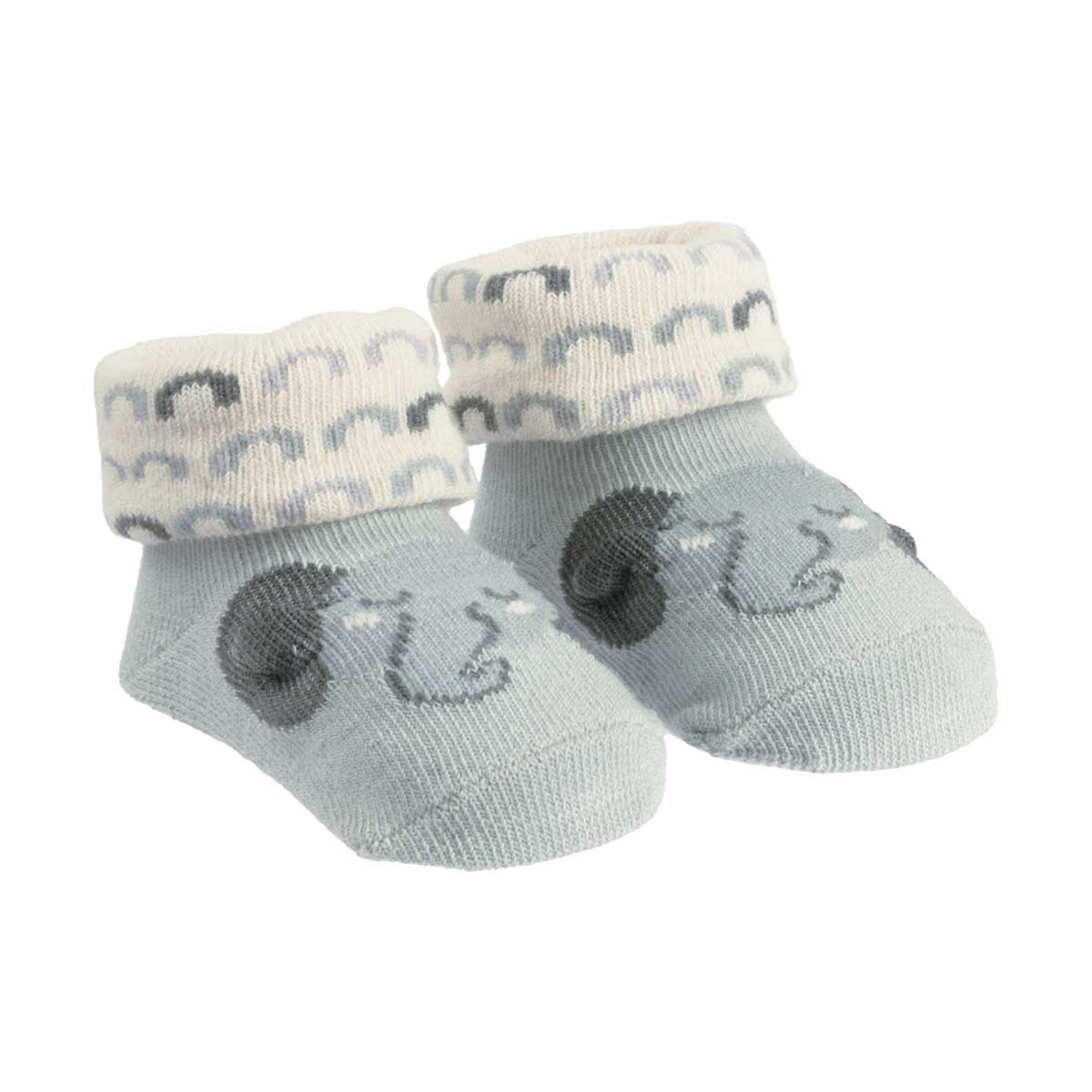 Meia Infantil Masculina Pimpolho Lúdica com Detalhes 3D 00 a 04 Meses RN