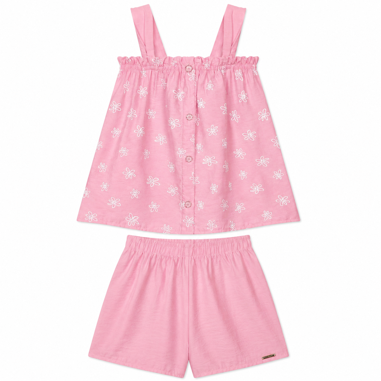 Conjunto Infantil Feminino Kamylus Lamon Viscose Rayon Mix Flow