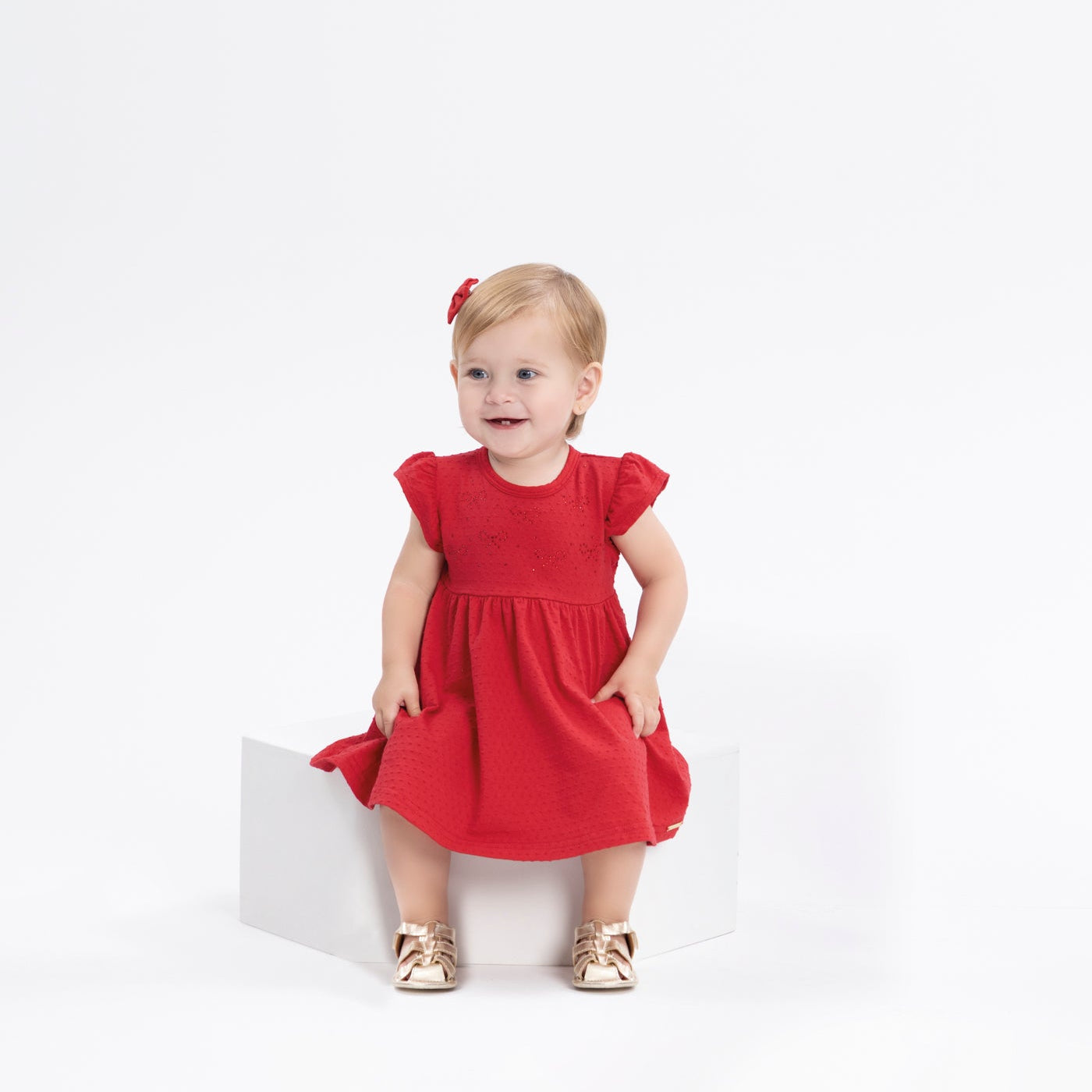 Vestido Infantil Alakazoo Lacinhos de Strass