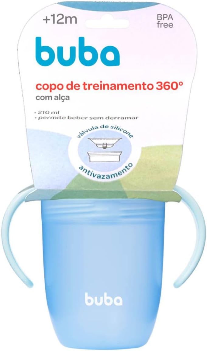 Copo de Treinamento 360 Antivazamento Buba com Alça 210ml
