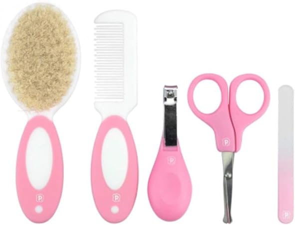 Kit Higiene Pimpolho Cerdas Naturais Com necessaire 5 Peças