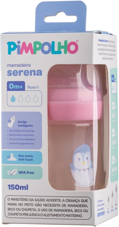Mamadeira Pimpolho Serena 150ml 0M+