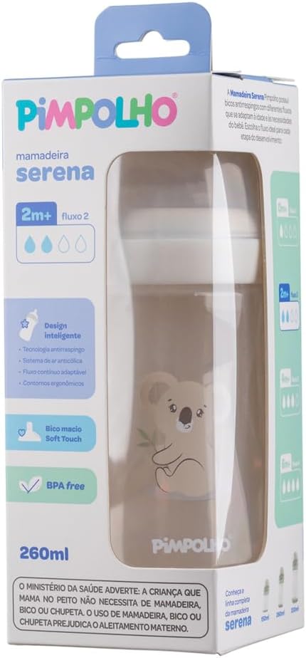 Mamadeira Pimpolho Serena 260ml 2M+