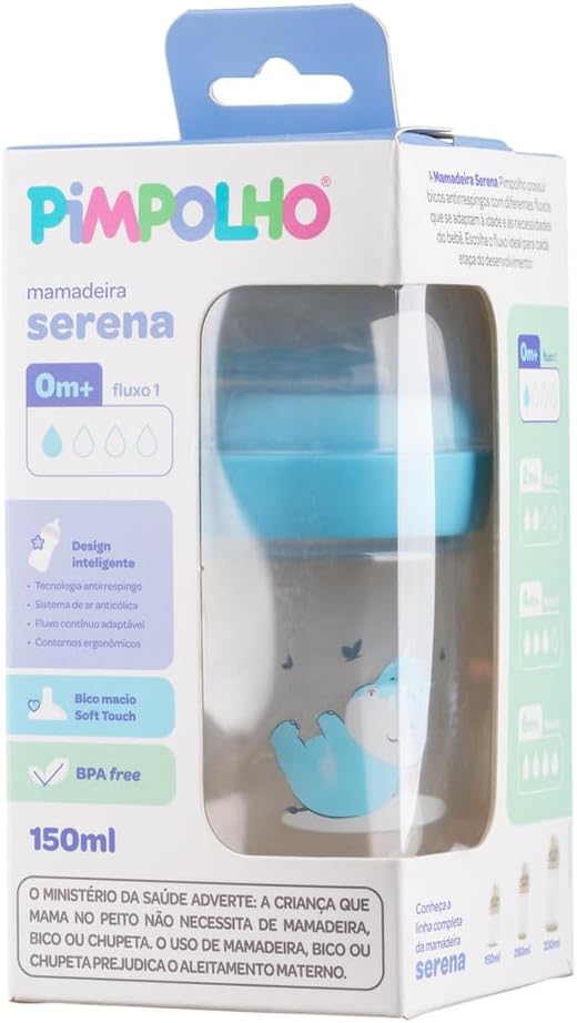 Mamadeira Pimpolho Serena 150ml 0M+