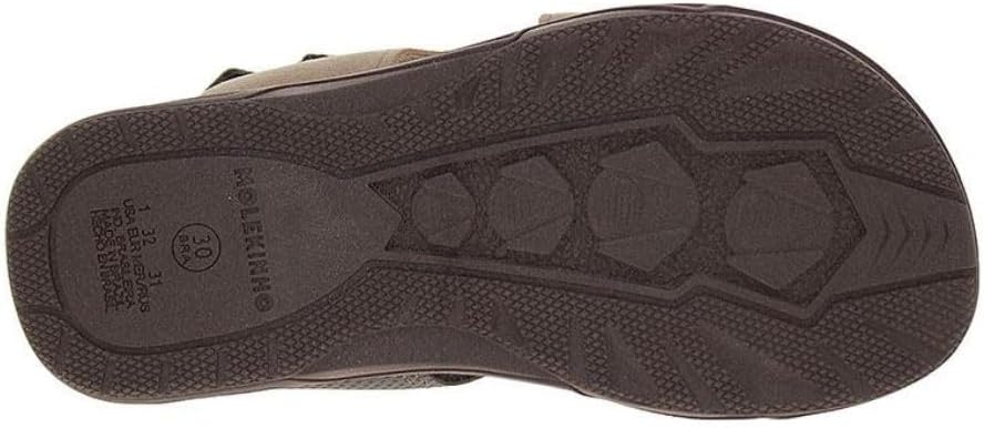 Sandália Papete Infantil Masculina Molekinho Fecho Triplo