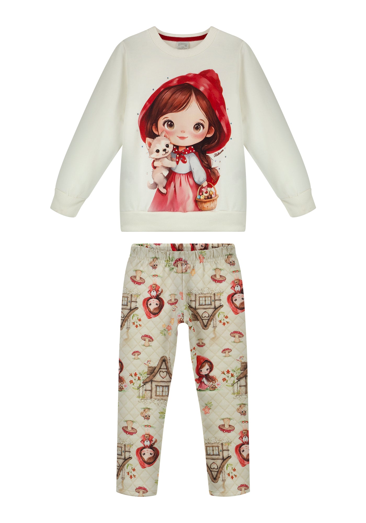 Conjunto Infantil Alakazoo Moletinho Soft Premium com Interior Peluciado