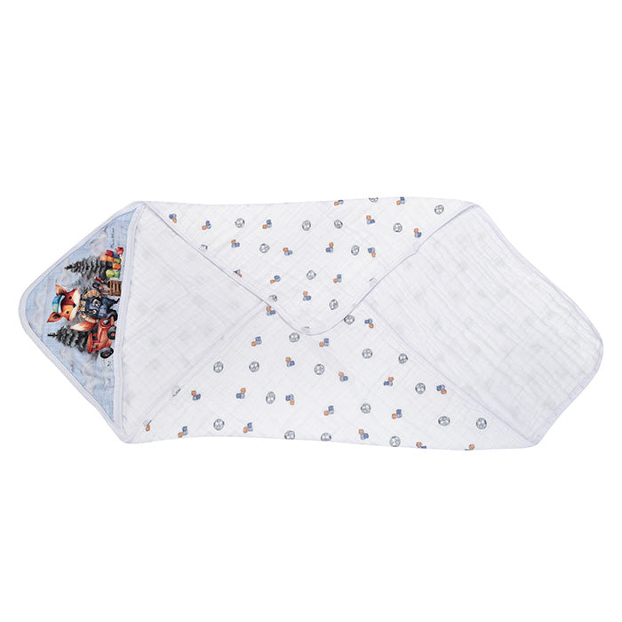 Toalha Soft Muito Mimo Estampada com Capuz Enxoval Unissex