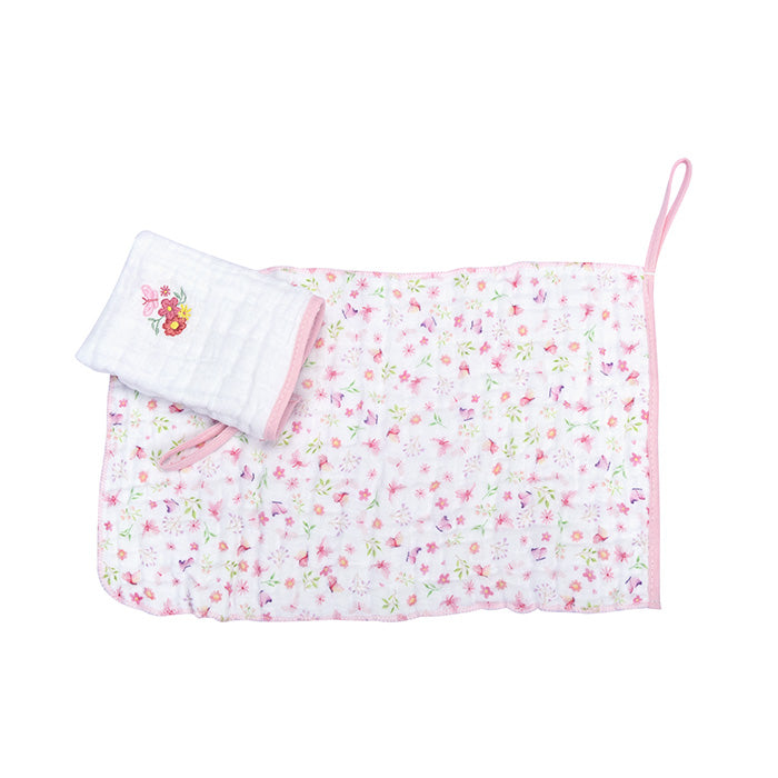 Kit Pano de Boca Soft Muito Mimo Bordado Enxoval Bebês 2 Peças