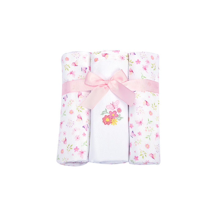 Kit Cueiro Muito Mimo Bordado 80x80cm 3 Peças