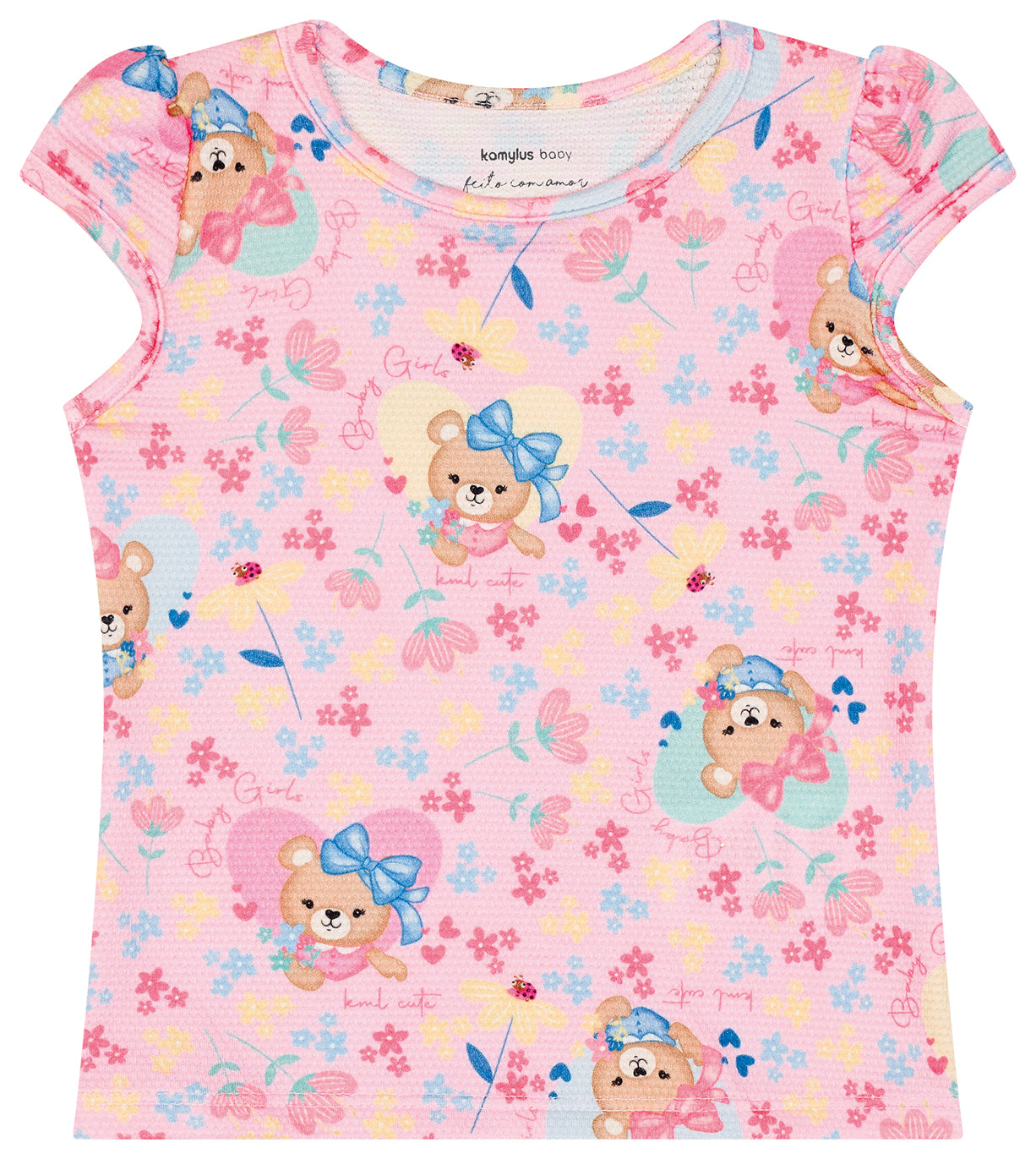 Conjunto Feminino Kamylus Ursinhas – Malha Favinho | Conforto, Estilo e Delicadeza Infantil