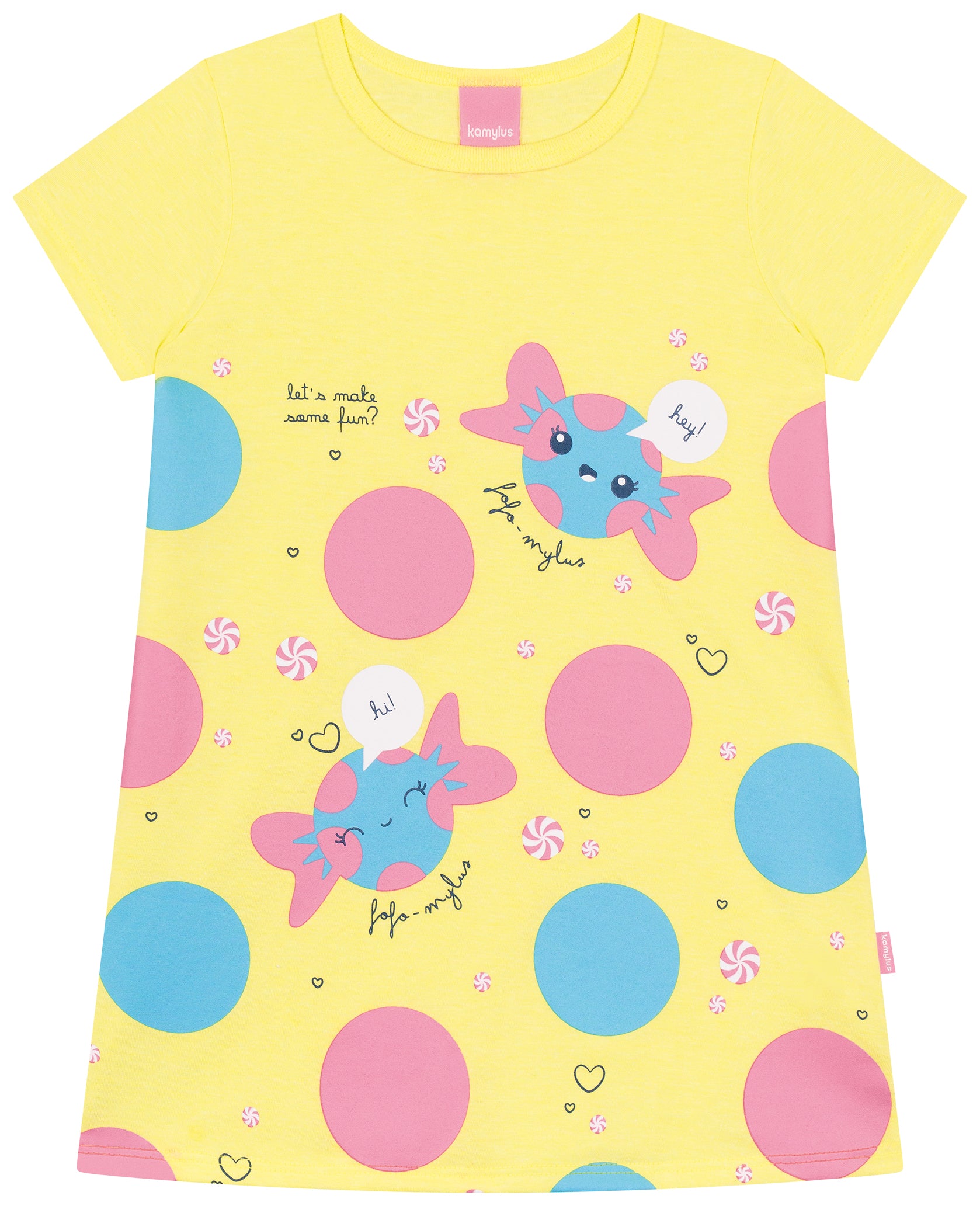 Vestido Infantil Kamylus Fofo com Bolsa de Bala – Microfibra Confortável – Look Completo