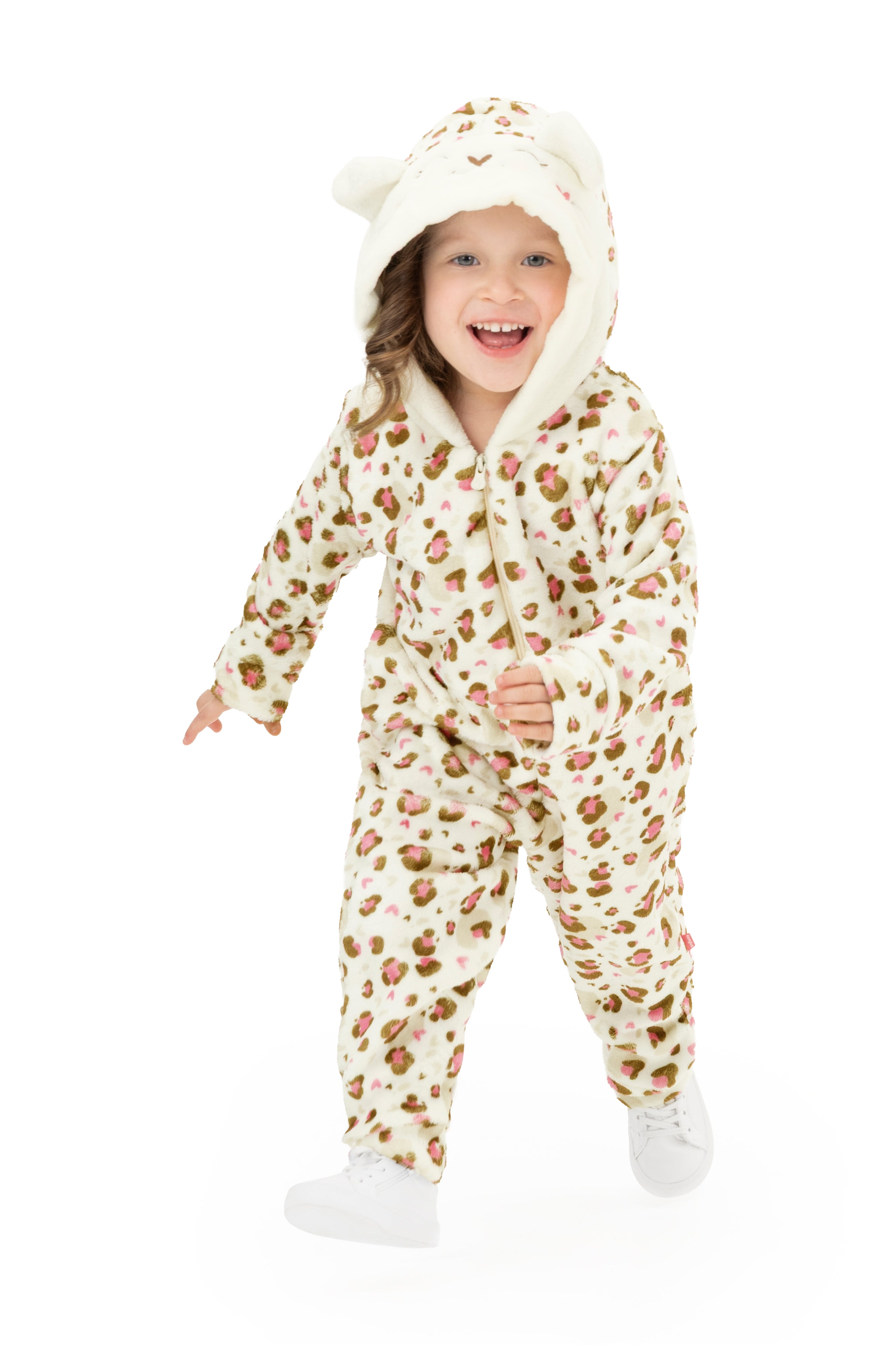 Macacão Feminino Kamylus Bichinhos com Capuz em Fleece