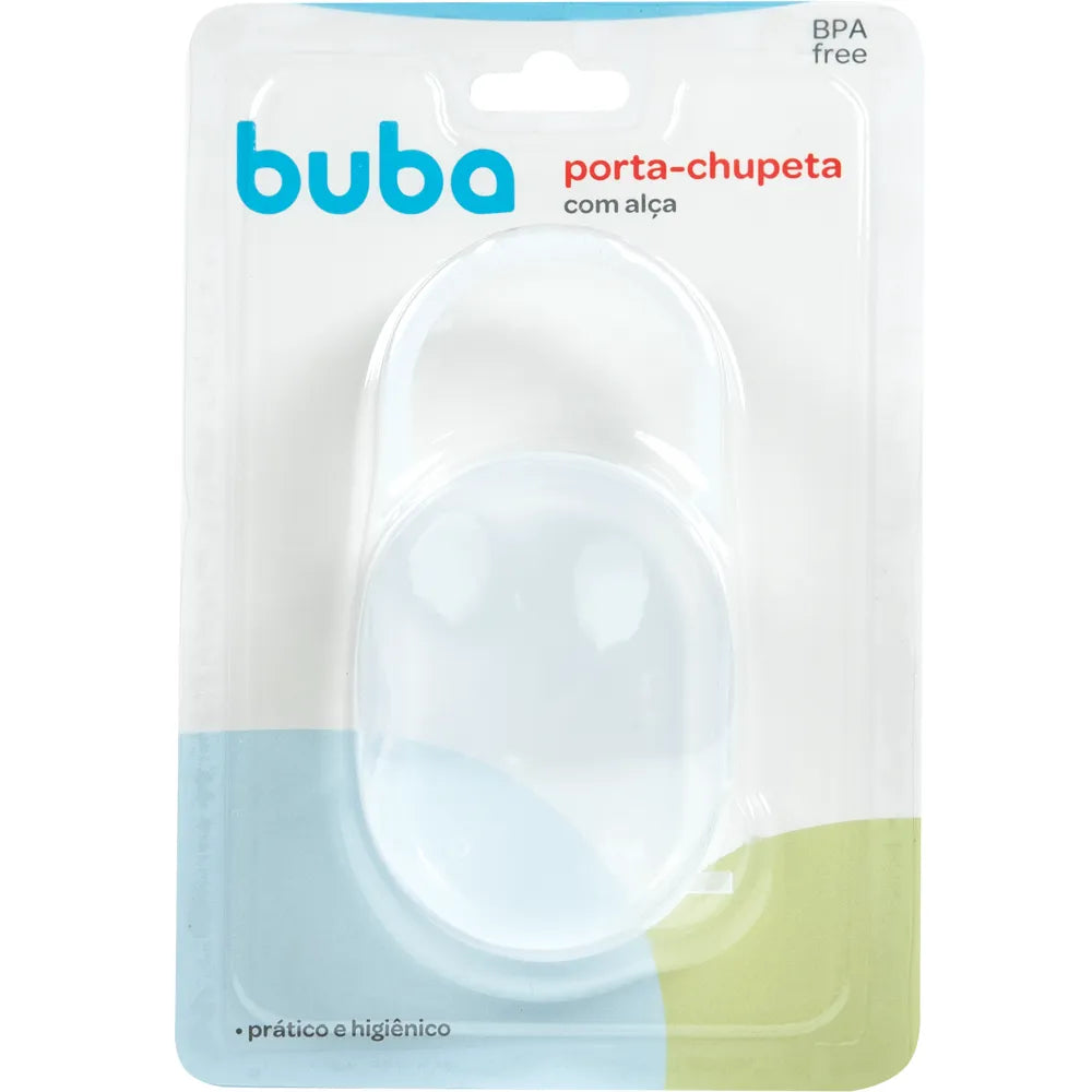 Porta-Chupeta Infantil Buba Transparente com Alça BPA Free