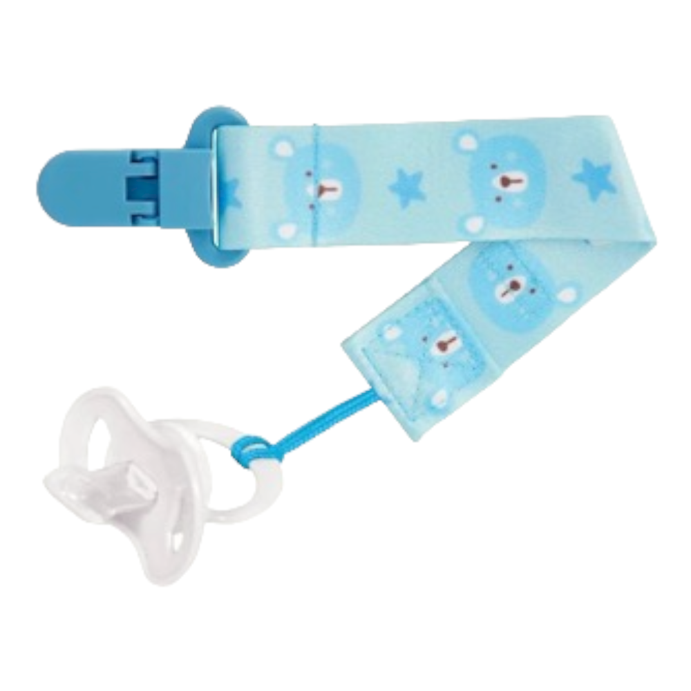 Prendedor de Chupeta Infantil Buba Baby Ursinho Seguro 3 Meses+