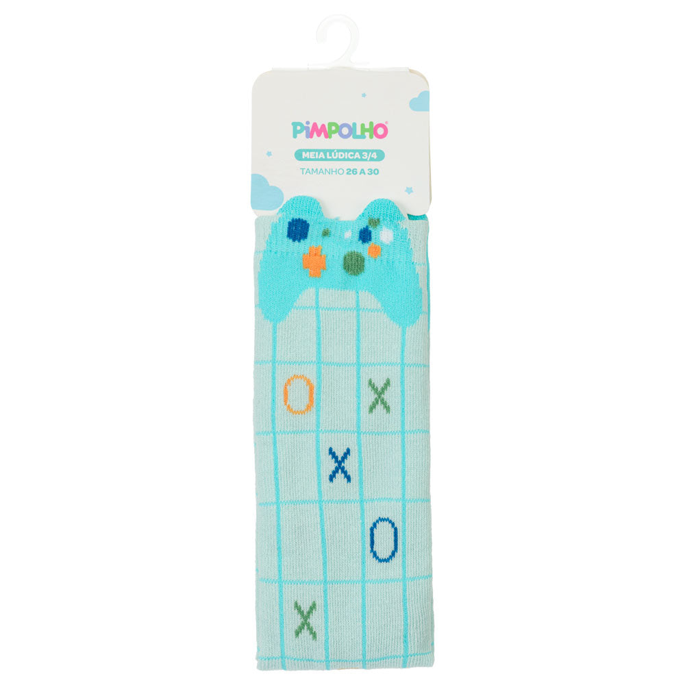 Meia Infantil Masculina Pimpolho Cano Longo 3/4 Lúdica (03 a 06 Anos)