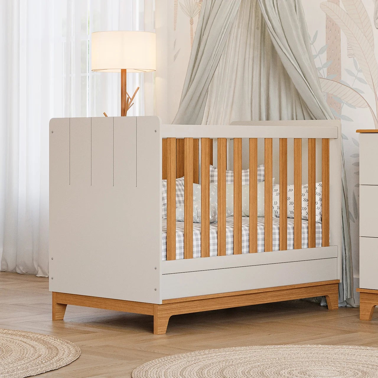 Berço Mini Cama Biscoito Permobili 100% MDF - Conforto, Segurança e Design Evolutivo para o Quarto do Bebê