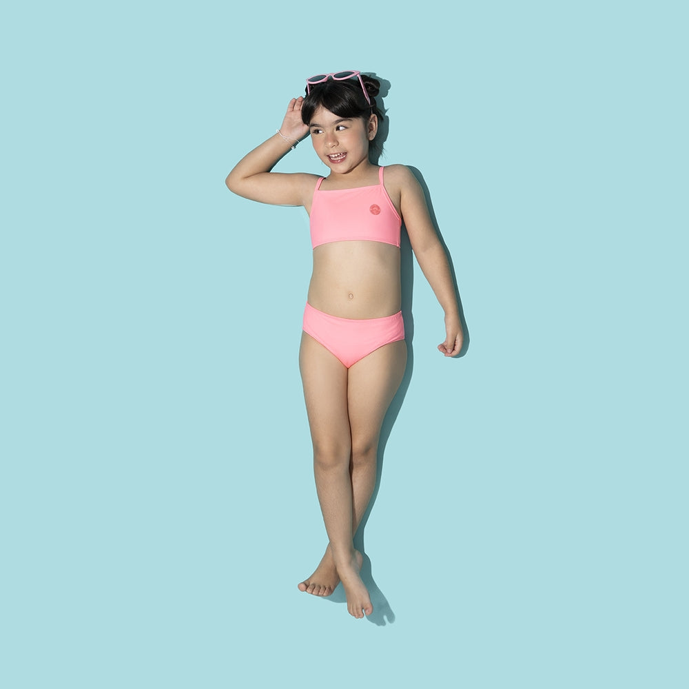 Conjunto Biquíni Infantil Feminino Kamylus Tchibum Liso UV50+