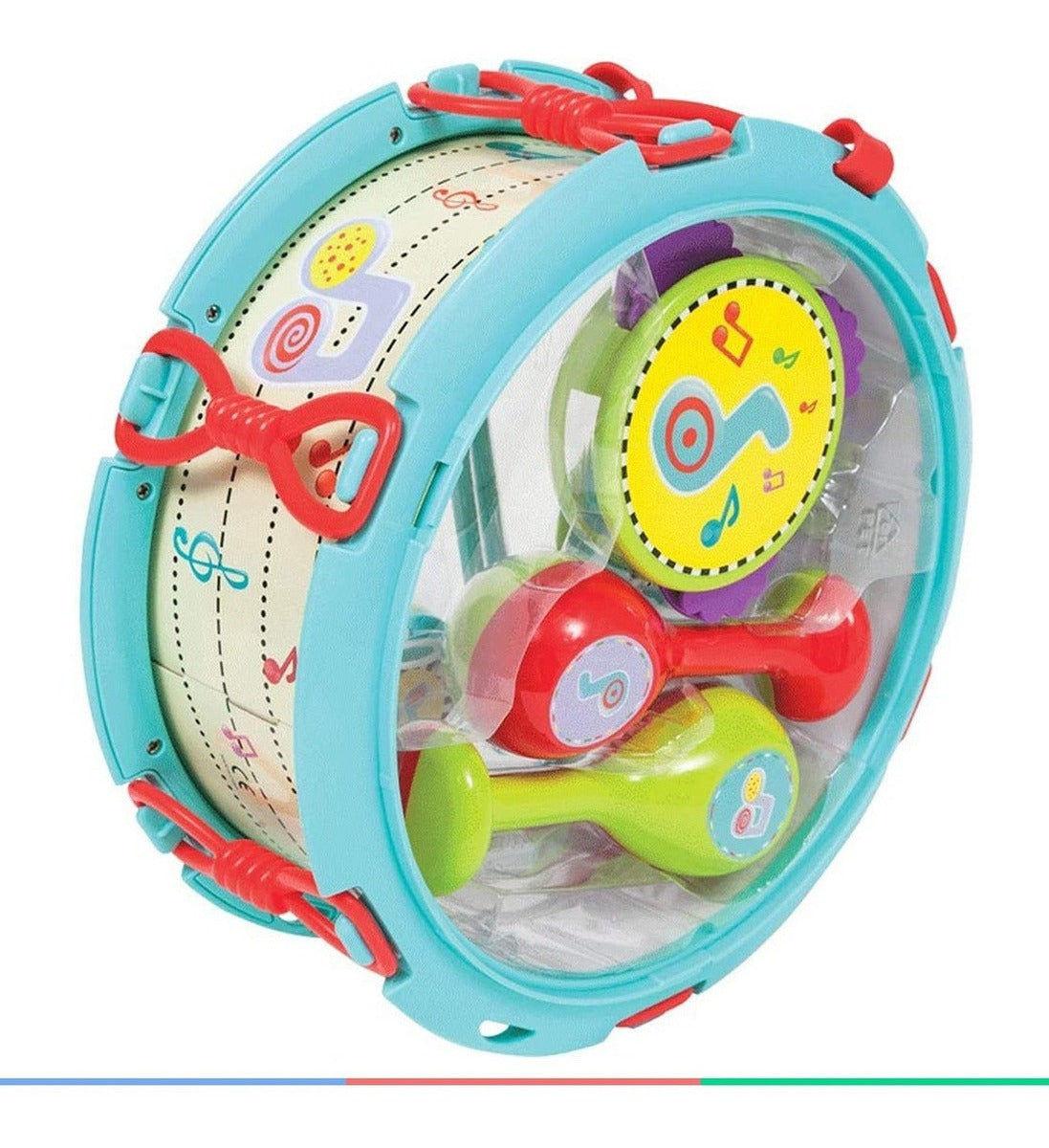 Brinquedo Kit Bateria Instrumento Musical Bebê Infantil Buba
