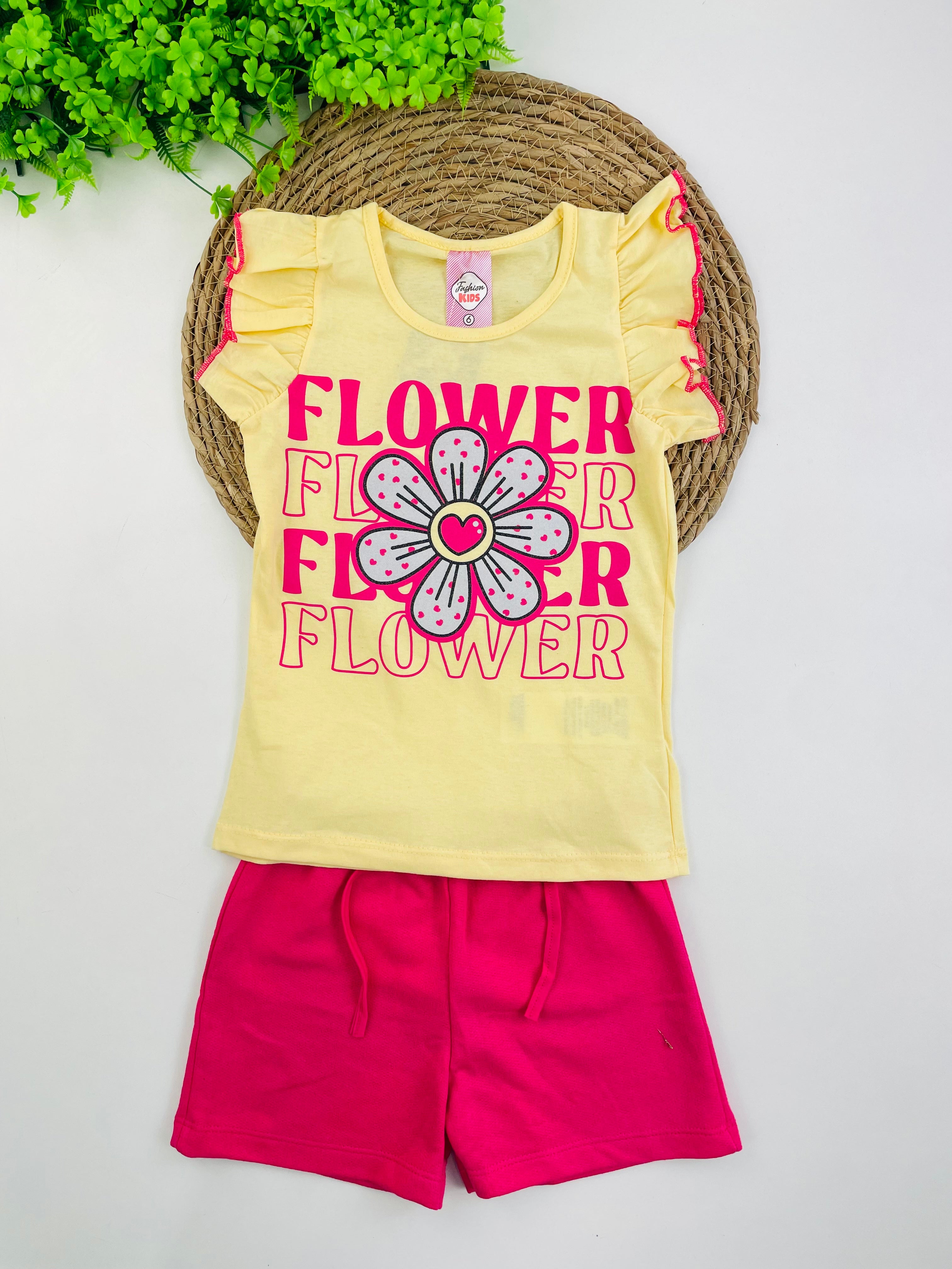 Conjunto Feminino Fashion Kids Flower
