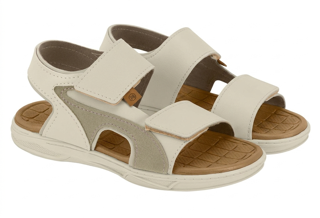 Sandália Papete Infantil Masculina Molekinho Fecho Duplo