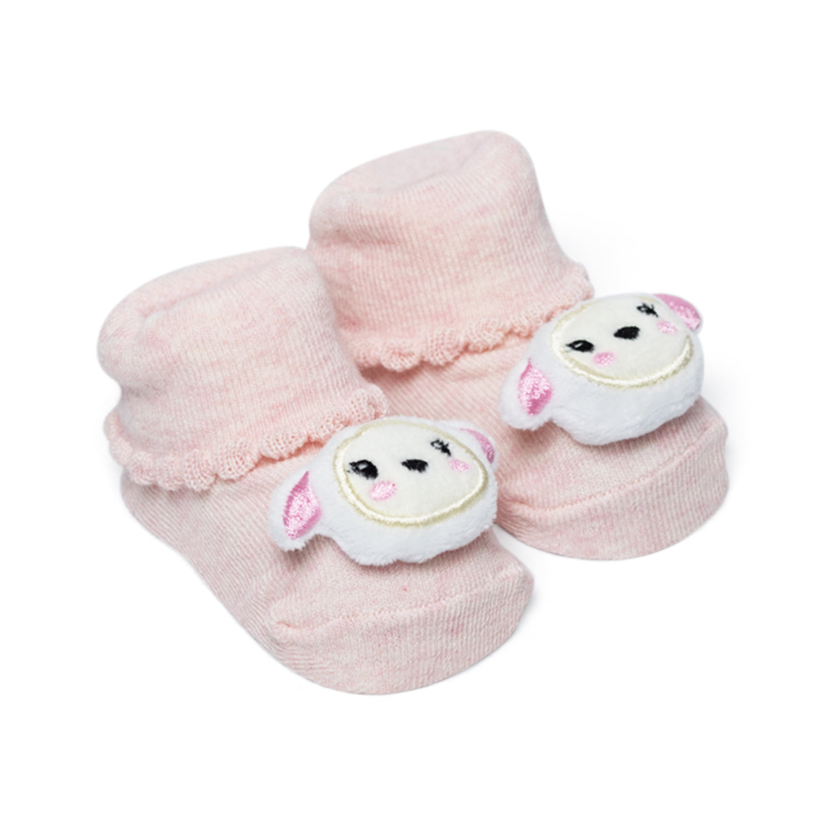 Meia Bebê Feminina com Bichinho e LED Pimpolho (0 a 6 Meses)