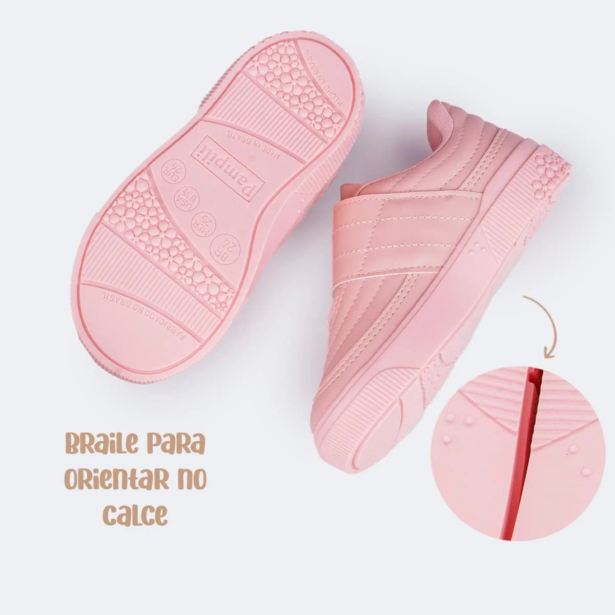 Tênis Infantil Feminino Pampili Yumi Matelassê