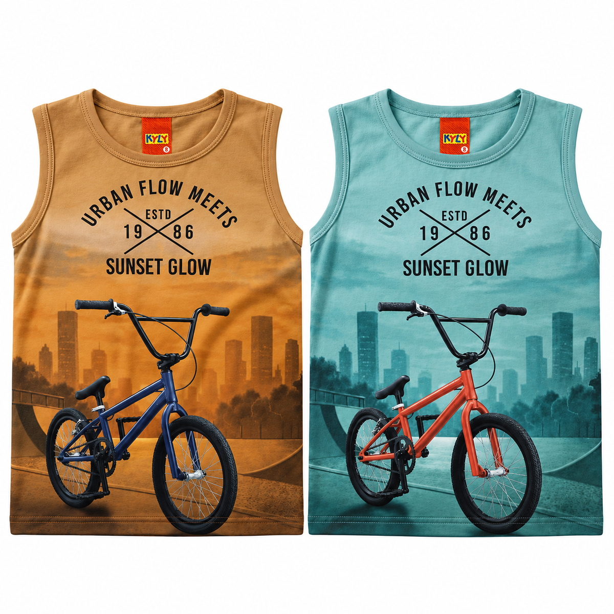 Regata Infantil Masculina Kyly Urban Flow Algodão Bebê